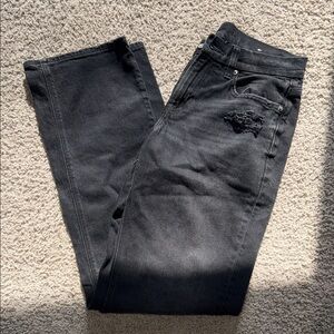Black Distressed Jeans AE size 2 Long